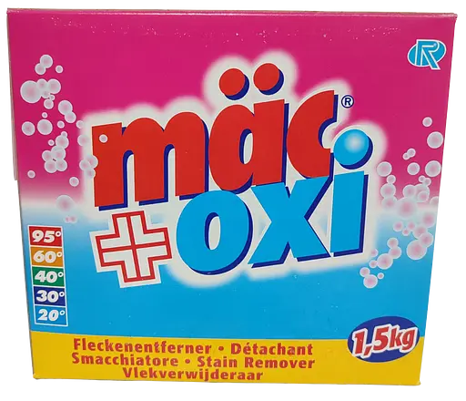 Кисневий плямовивідник для всіх типів тканин засіб для виведення плям Mäc Oxi 1.5kg Stain Remover Powder - фото 2