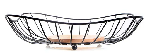 Ваза для фруктів Ringel Oder металева чорна 28x28x8 см (RG-9017) - фото 2