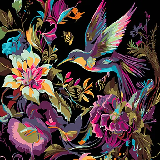 Набор для росписи по номерам Танец в воздухе, Strateg, на черном фоне, 40x40 см, AV4040-62