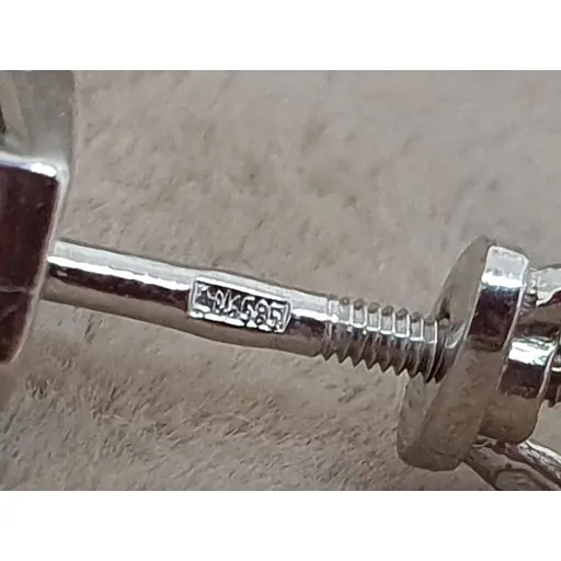 Золоті сережки-пуссети Платон з фіанітами. 3С157/01Б - фото 4