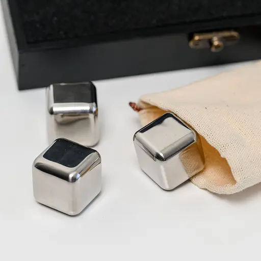 Подарунковий набір "Сталевий" (чорний) - 6 сталевих кубиків  - фото 5