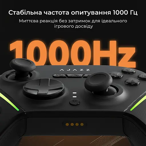 Беспроводной геймпад Ajazz GP100S RGB с зарядной станцией черный (GP100S-B) - фото 8