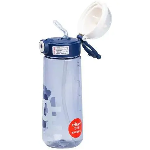 Пляшка для води Nice 620 мл із кришкою фліп топ на защіпці синя  HP17300BL - фото 3