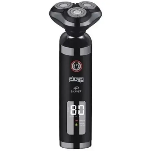 Бритва на аккумуляторе с дисплеем DSP 60078 роторная электробритва мужская с плавательными головками 3 Вт Черная - фото 1