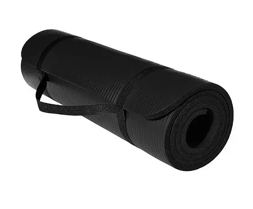 Коврик для йоги и фитнеса Power System PS-4017 NBR Fitness Yoga Mat Plus Black (180х61х1) (PS-4017_Black) - фото 6