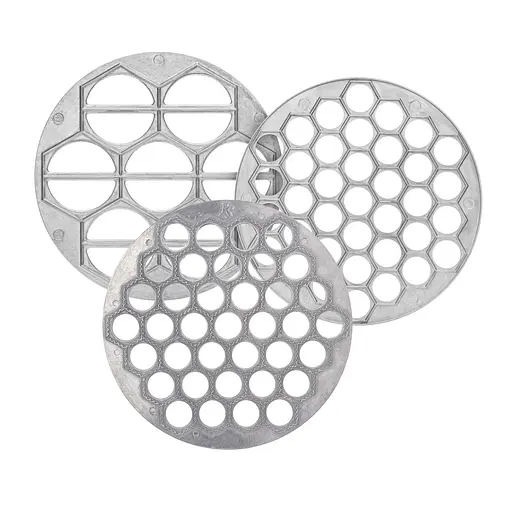 Комплект з 3 форм для ліплення пельменів та вареників: кругла пельменниця, варенниця та форма для равіолі, RS 87685 - фото 2