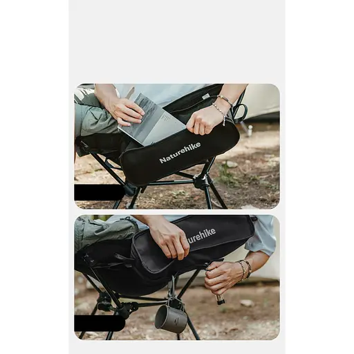 Крісло складане Naturehike Clamshell 001 Triangle Folding Moon Chair чорний - фото 5