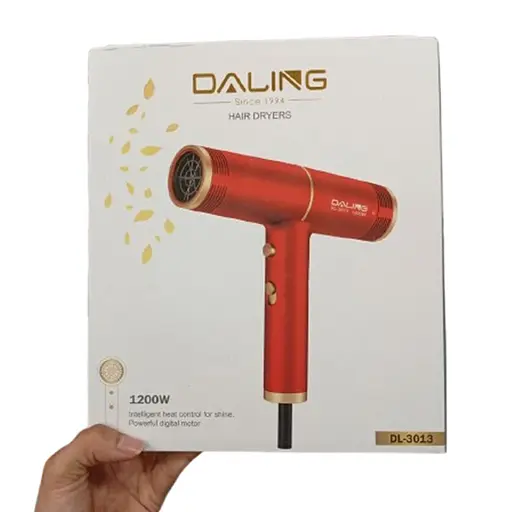 Фен стайлер для волосся Daling DL-3013 Концентратор 2 швидкості 2 режими температури Червоний 1200 Вт - фото 3
