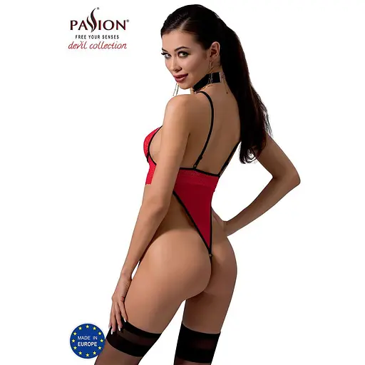 Боді з високим вирізом стегна AKITA Body red - Passion Exclusive L/XL - фото 2