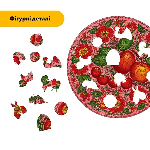 Деревянный фигурный пазл Декоративная Роспись Дары Лета, А1, Картонная коробка 500+ элементов - фото 3