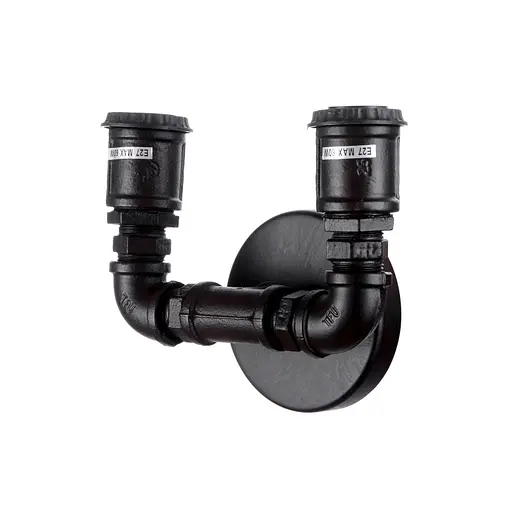 Бра Brille BL-329W/2 E27 BK настінне накладне труби лофт - фото 4