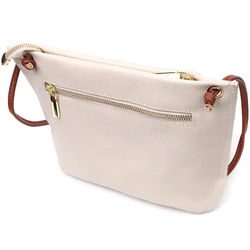 Женская трапециевидная сумка Vintage на плечо из натуральной кожи 26х18х6.5 см sum0029003 - фото 2