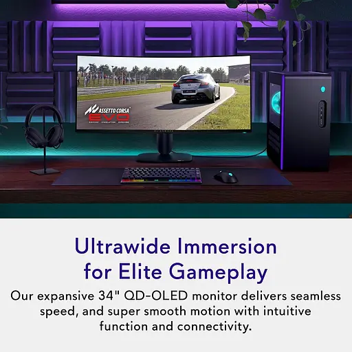 Монітор 34" Dell AW3425DW QD-OLED Curved UWQHD OLED 240Hz (210-BRTW) - фото 2