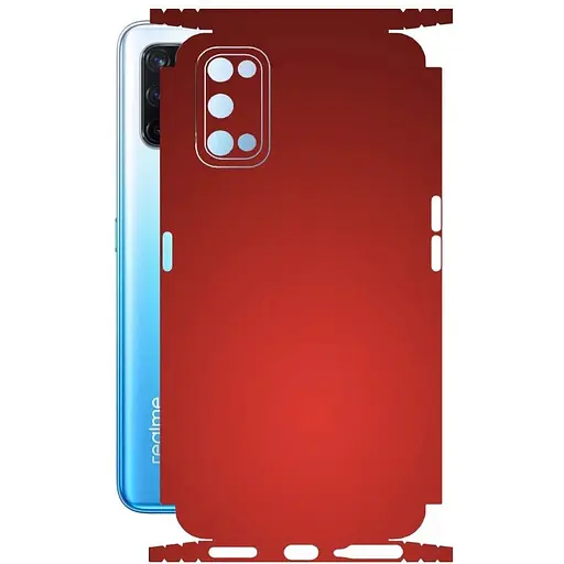 Защитная пленка StatusSKIN для Realme X7 Корпус Винил красный, матовый - фото 1