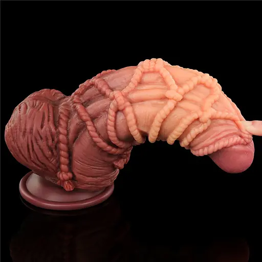Фалоімітатор Dual-Layered 9.5'' Silicone Nature Cock 24 см коричневий - фото 3