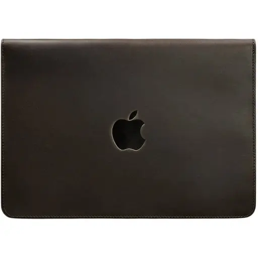 Кожаный чехол-конверт BlankNote на магнитах для MacBook Pro 16" Темно-коричневый Crazy Horse - фото 1