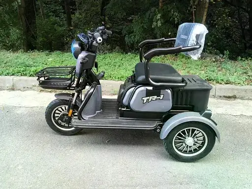 Електроскутер Триколісний Crosser TR1 (600W, 72V, 20Ah) Сірий - фото 9