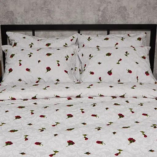 Комплект постільної білизни Moon&Star Бязь Gold Люкс Romantic Rose євро 200х220 наволочки 2х40х60 - фото 3