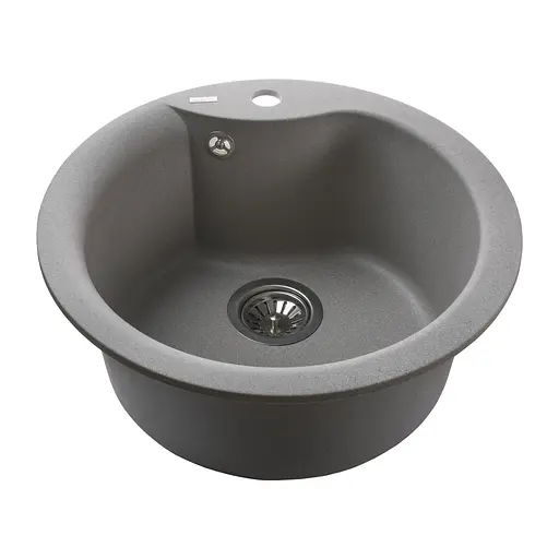 Гранітна мийка Globus Lux Orta сірий камiнь 485мм А0005, Сірий - фото 2