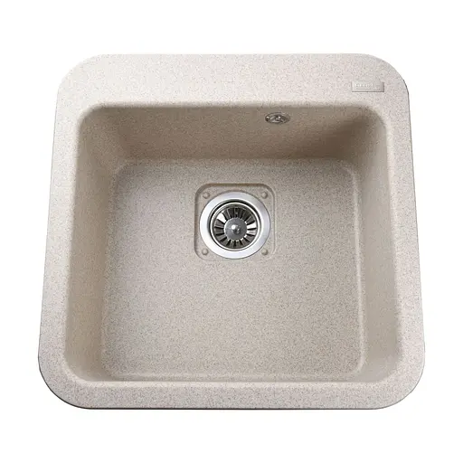 Гранітна мийка Globus Lux Barbora мигдаль 510x510 мм А0008, Терра - фото 2