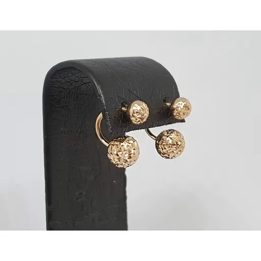 Золотые серьги с алмазной гранью.   210336_7_А - фото 3