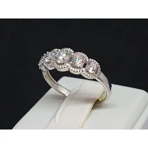 Срібне кільце Лазурит з фіанітами. 15100р 18,5 - фото 3