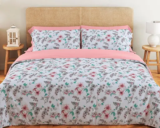 Комплект постельного белья ТЕП Soft dreams English Flower семейный белый с розовым (2-03860_25907)