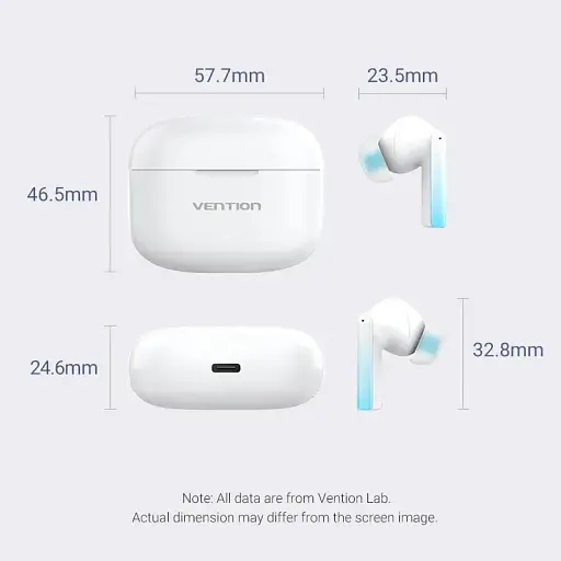 Навушники TWS Vention Elf Earbuds E04 White - фото 2