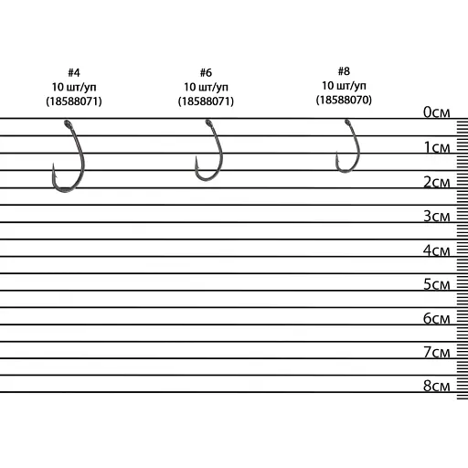 Крючок Brain Sting Curve Shank #6 (10 шт/уп) - фото 3