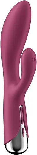 Вібратор-кролик Satisfyer Spinning Rabbit 1 20 см бордовий - фото 8