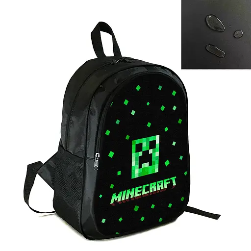 Рюкзак городской/школьный 38×28см с принтом Minecraft Крипер детский, подростковый, спортивный (4159)