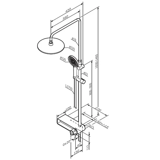 Душова система Am.Pm X-Joy black F0785A722, Чорний матовий - фото 10