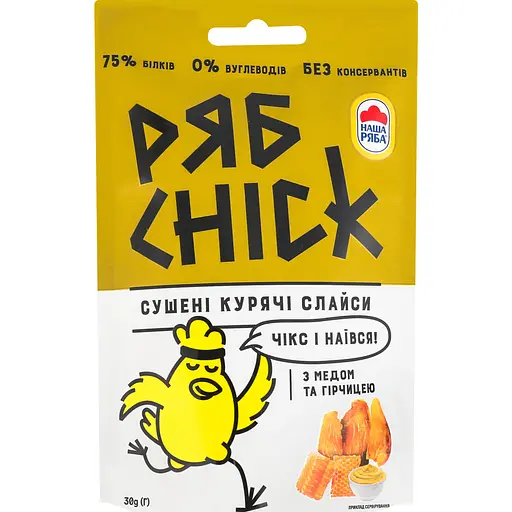 Куриные слайсы PябChick сушеные с горчицей и медом 30 г - фото 1