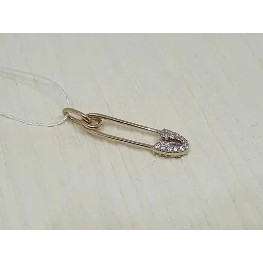 Золота підвіска Sova jewelry house Шпилька з фіанітами. 3103881103 - фото 2