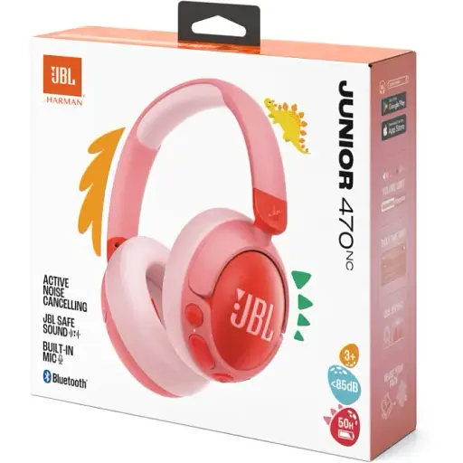 Гарнитура JBL JR470NC Pink (JBLJR470NCPIK) (7065597) - фото 4