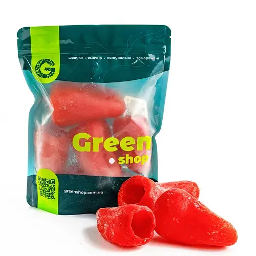 Заморожений перець червоний Green Shop цілий (екстра) 1000 г - фото 1