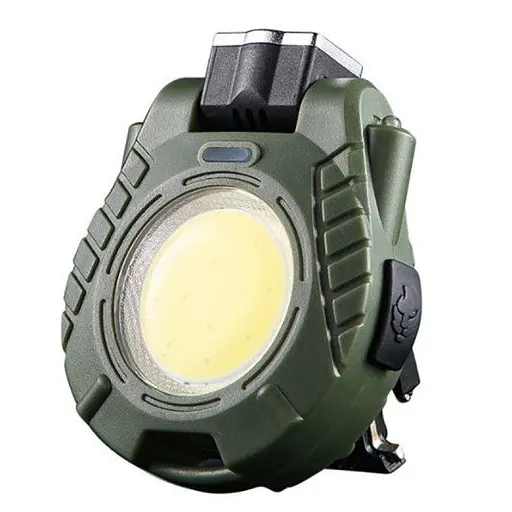 Міні ліхтарик брелок Multifunctional RB-440 COB білий жовтий червоне світло світильник з карабіном відкривачем - фото 2