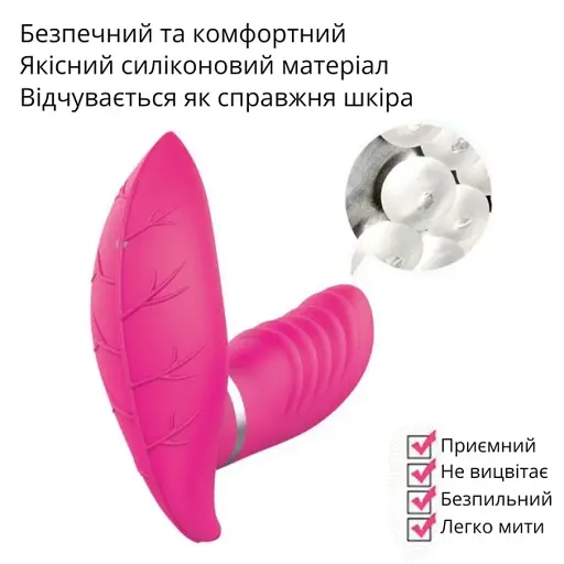 Вибратор I’MCUM Secret Leaf 10 режимов стимуляции Розовый (IM-KCD223) - фото 2