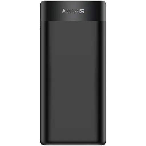 УМБ Sandberg 20000mAh 65W 3A PD, QC3.0 Always-ON-Mode USB 2хType-C OUT кабель 100W 0.5m - фото 2