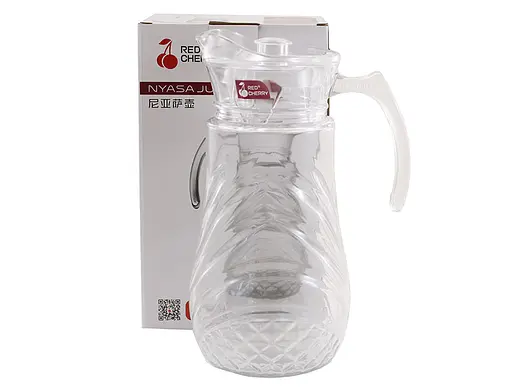 Глечик скляний з кришкою Red Cherry 1.8 л (XMK01-11) - фото 2