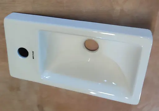 Умивальник меблевий Mixxus Premium Quadro-1501 400x215x105 мм з отвором під змішувач MP6502, Білий - фото 3