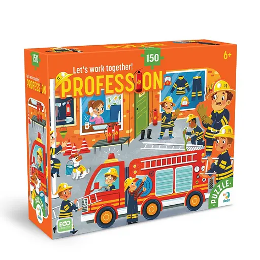 Пазл дитячий "Професії. Пожежник" DoDo Toys 300702, 150 елементів - фото 1