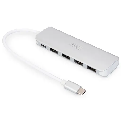 USB-Хаб Digitus USB-C 4xUSB-A/USB-C (DA-70242-1) - фото 1