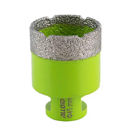 Свердло корончате Alloid Building Tools алмазне по кераміці 45 мм для КШМм 14х2 мм (DC-14045) - фото 1