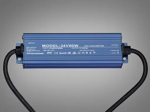 Блок живлення 24 В, для підключення LED стрічки, 60Вт, 2.5А - фото 1