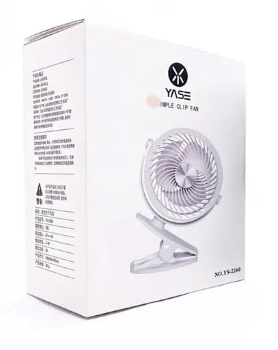 Портативный мини вентилятор YASE YS-2260 настольный прищепка работа от USB Розовый - фото 2