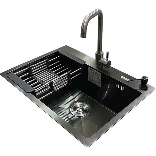 Комплект мийка + змішувач Romzha Arta U-600S BL (B) - фото 1