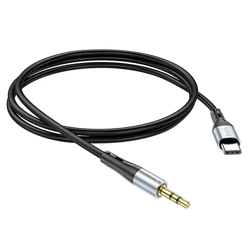 Аудiокабель HOCO UPA22 Type-C silicone digital audio conversion cable Black - фото 3
