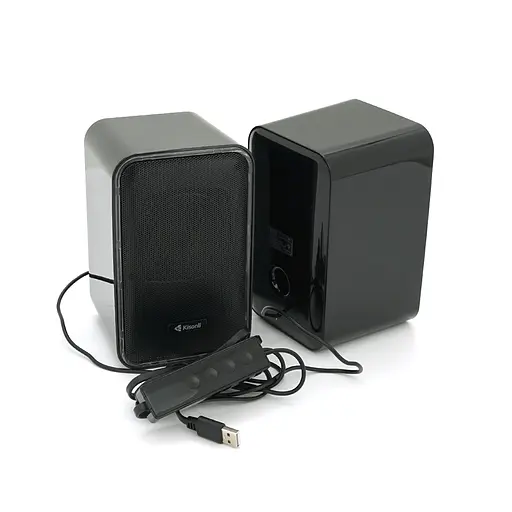 Колонки Kisonli X21B, 2x10W, USB/RGB light/BT, DC: 5V/1-2A, Black, BOX, Q15 - фото 4