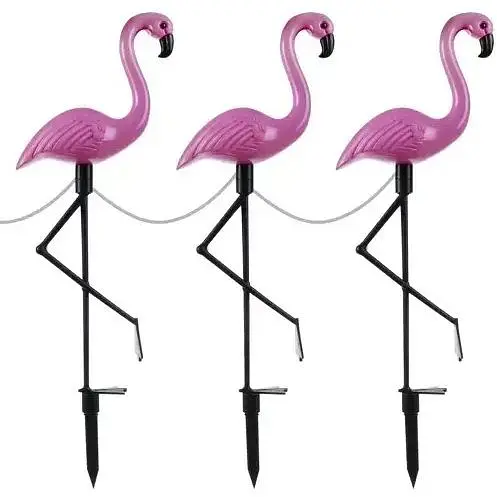 Світильник-фламінго Gardlov 21151 сонячний садовий 3 LED фігурки біле світло IP44, 52 см - фото 2